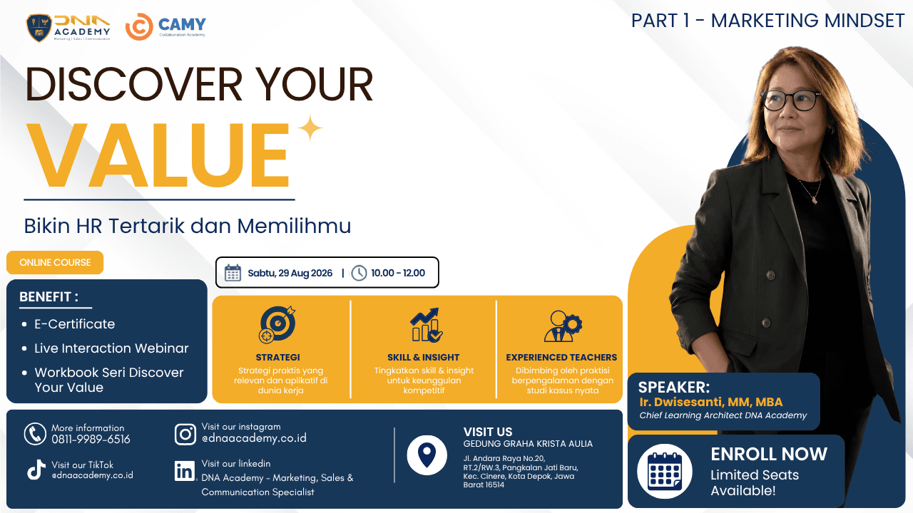 DISCOVER YOUR VALUE: Bikin HR Tertarik Memilihmu
